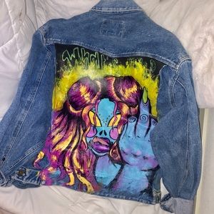Calvin Klein Hand Painted Oversized Denim Jacket